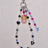Black Swarovski Crystal Phone Chain