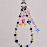 Black Swarovski Crystal Phone Chain