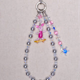 Gray Swarovski Pearl Phone Chain
