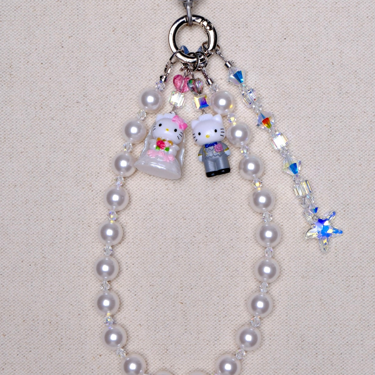 Swarovski Pearl Crystal Phone Chain
