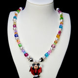 Halloween Vampire Mouse Charm Swarovski Necklace