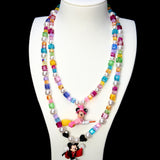 Halloween Vampire Mouse Charm Swarovski Necklace