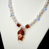 Cherry Cocoa Character Charm Necklace