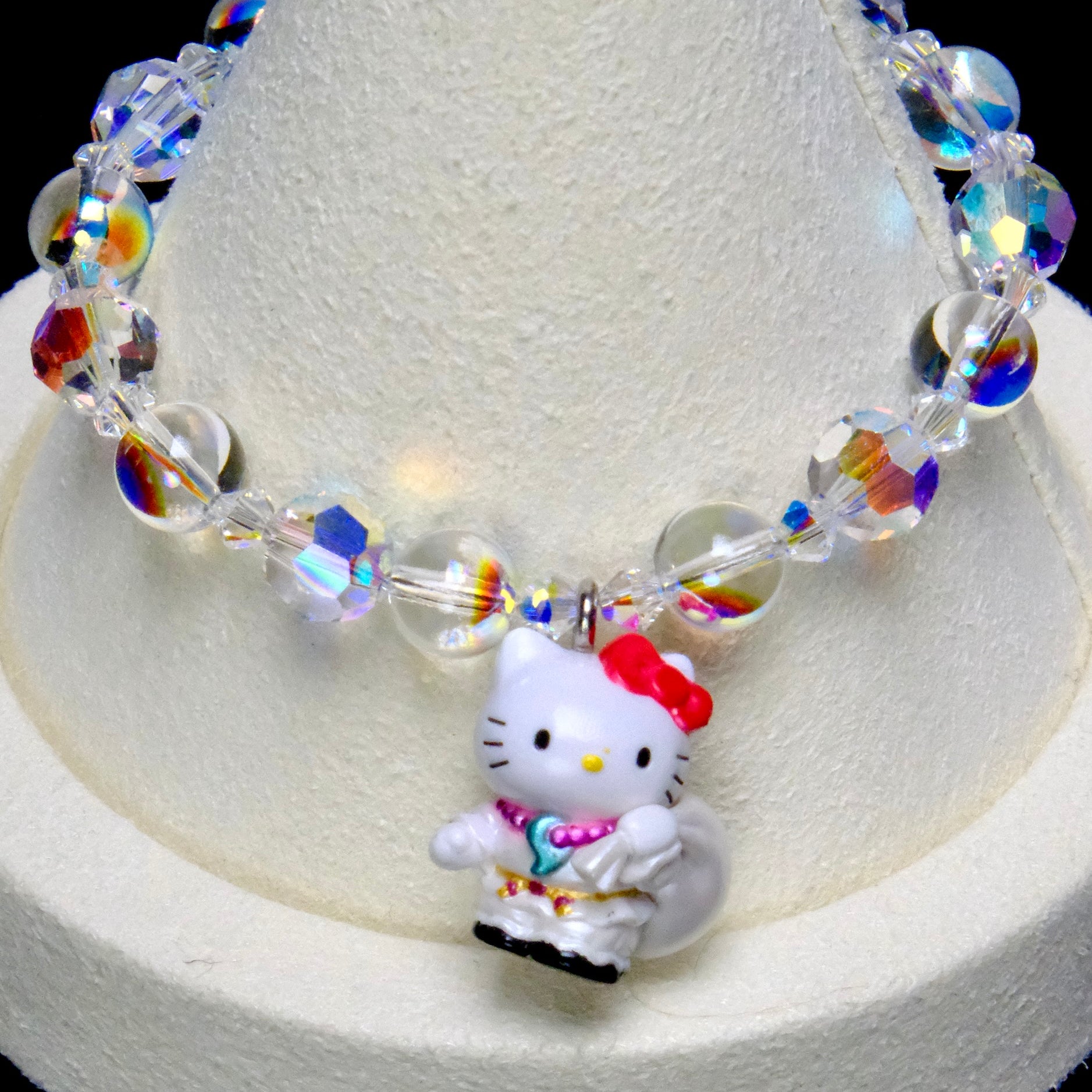 Prism Bow Crystal Charm Bracelet