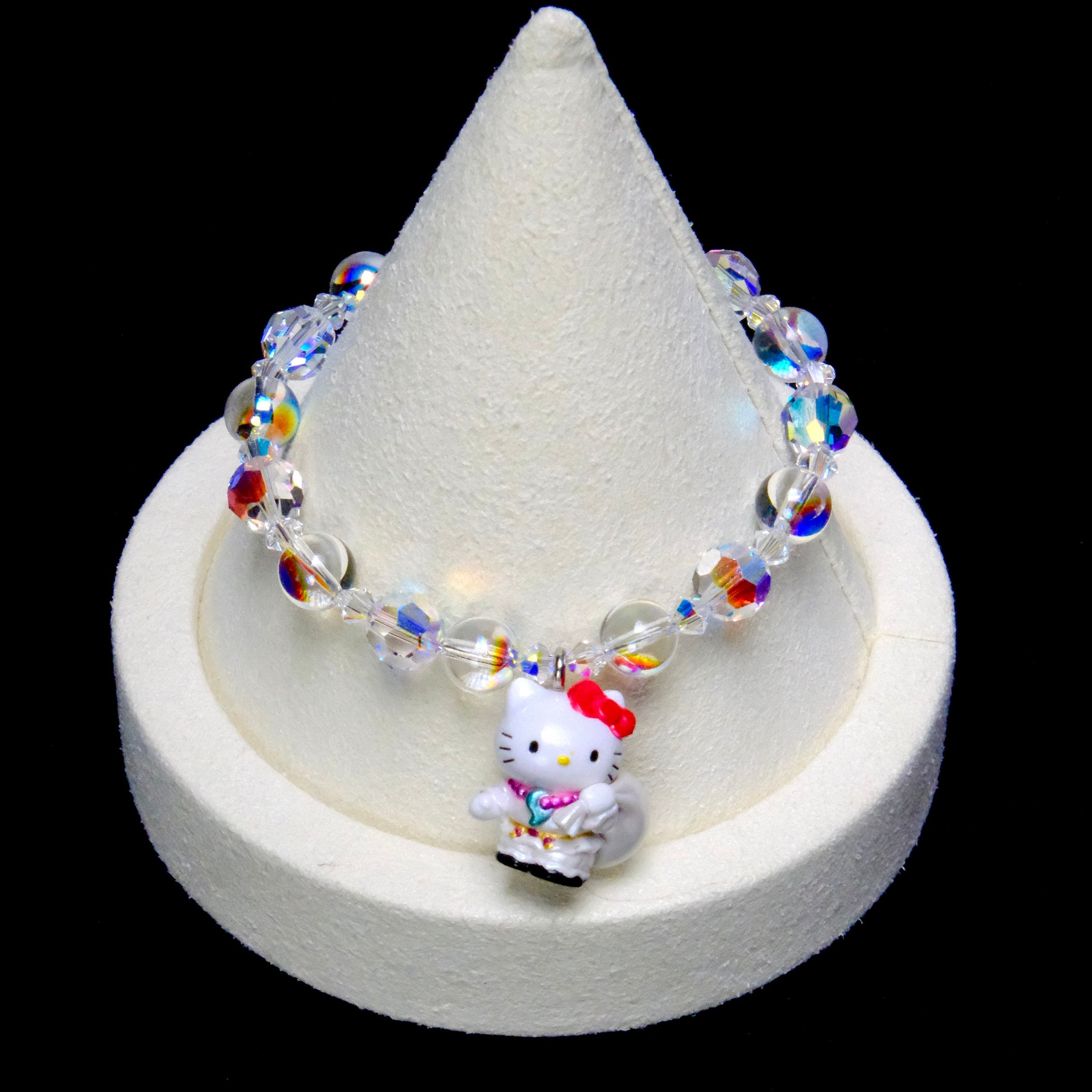 Prism Bow Crystal Charm Bracelet