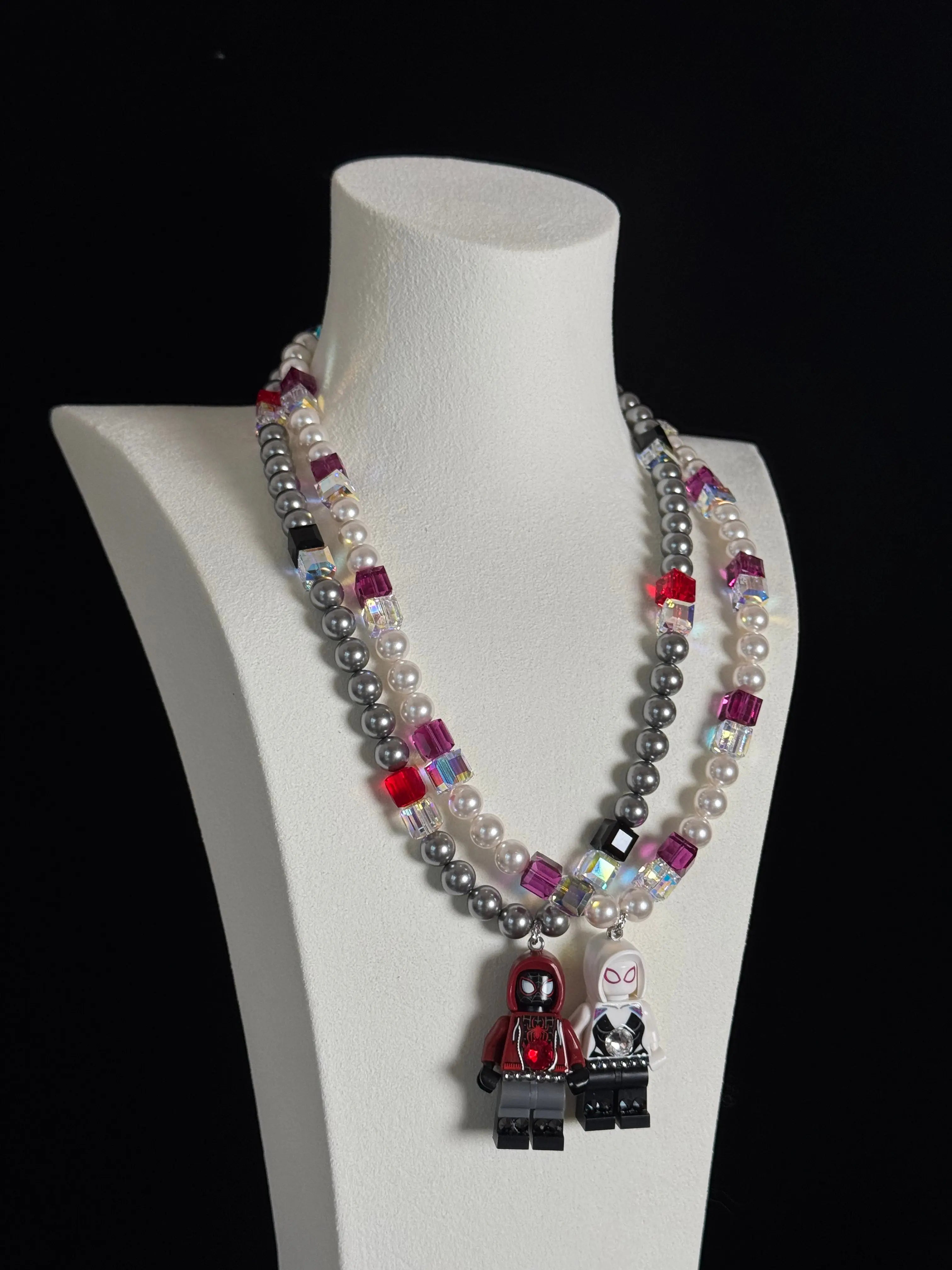 City Kid Vintage LEGO Charm Swarovski Necklace