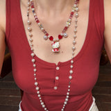 Sweetheart Cat Necklace product photo, handmade charm necklace by Shinora Studio