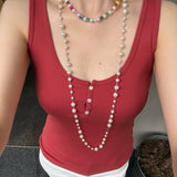 Luxe Layering Pearl (Opera) product photo, handmade charm necklace by Shinora Studio