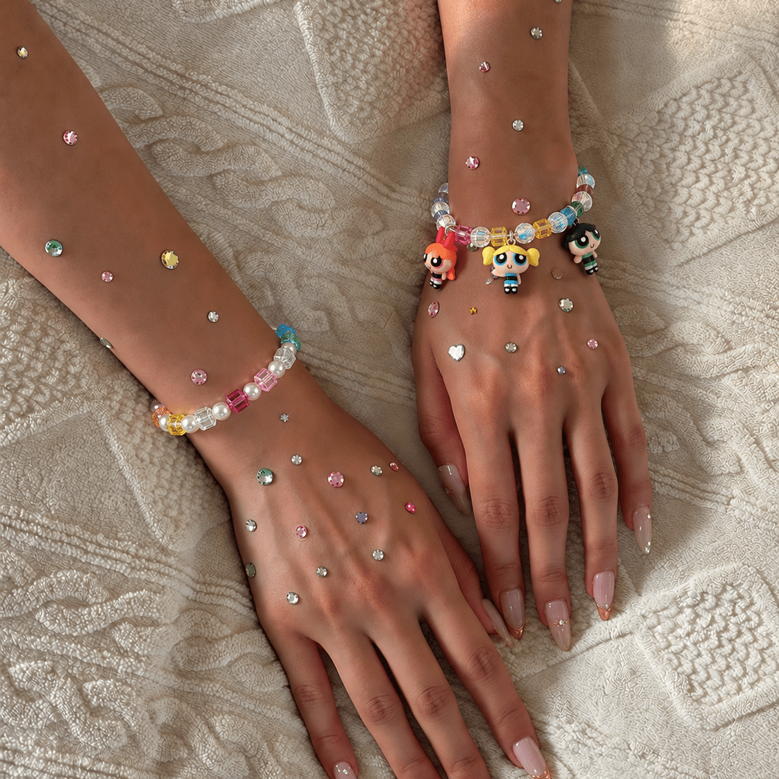 Rainbow Hero Trio Crystal Charm Bracelet
