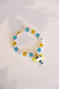 Blue Power Girl Swarovski bracelet by ShinoraStudio featuring sparkling Swarovski crystals and a stylish design.