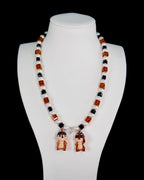 Retro Duo Sparkle Charm Swarovski Necklace
